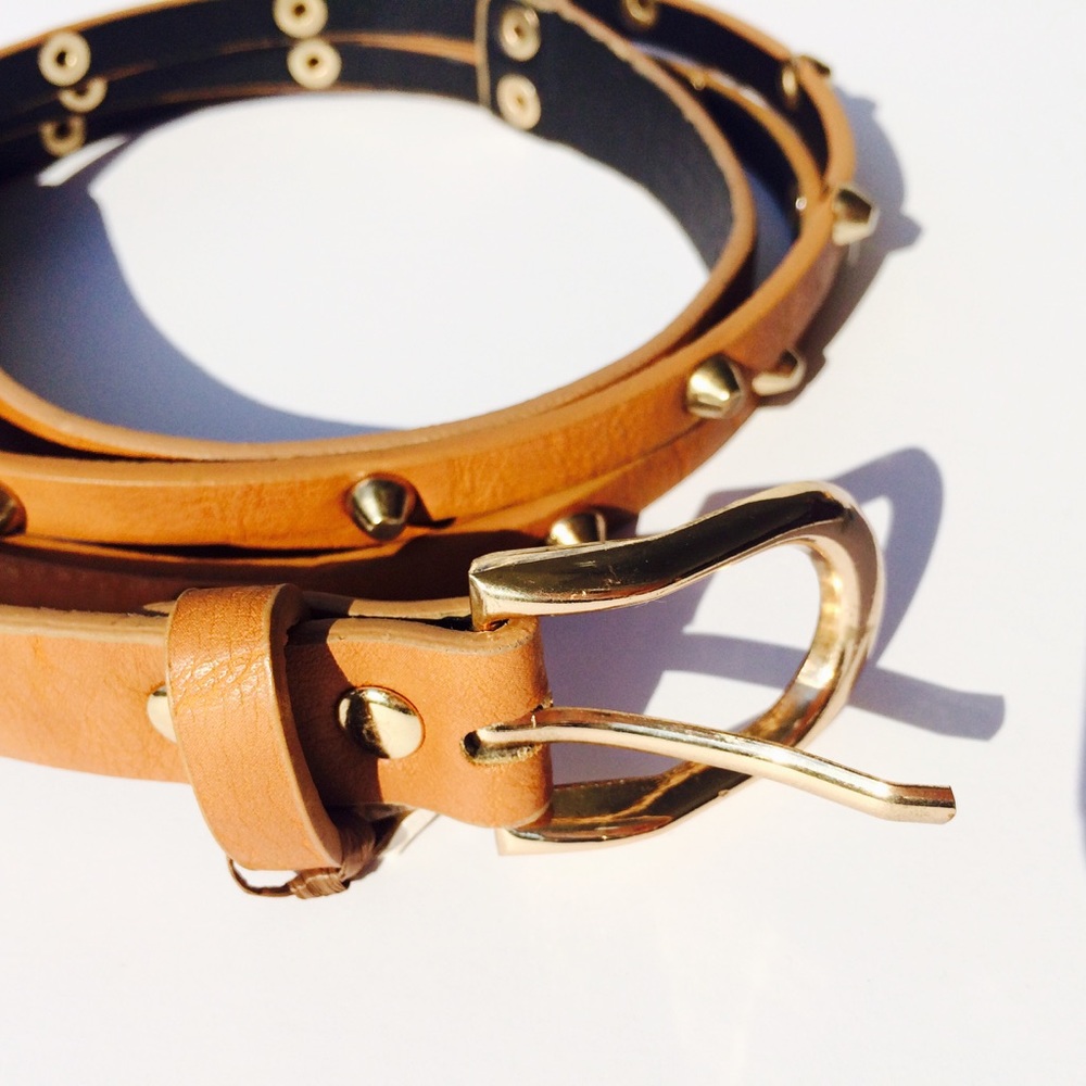 Women's Brown / Tan Leather Belt Size 41" L-XL